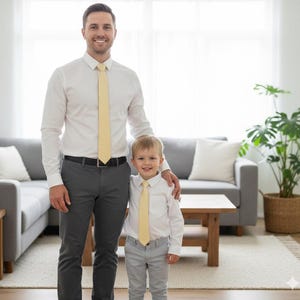 Gul slips, Matchande slipsar för far och son, Chokers