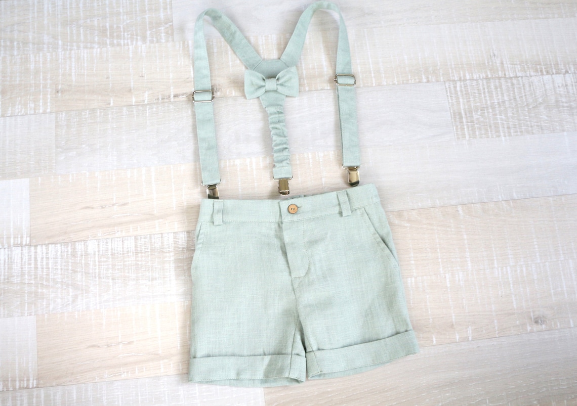 Toddler Boy Shorts Braces and Bow Tie Set Boys Short Set Etsy
