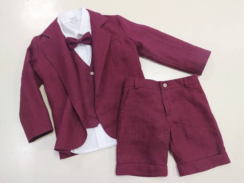 Boys Wedding Suit A Green Blazer Ring Bearer Outfit A Suit Etsy