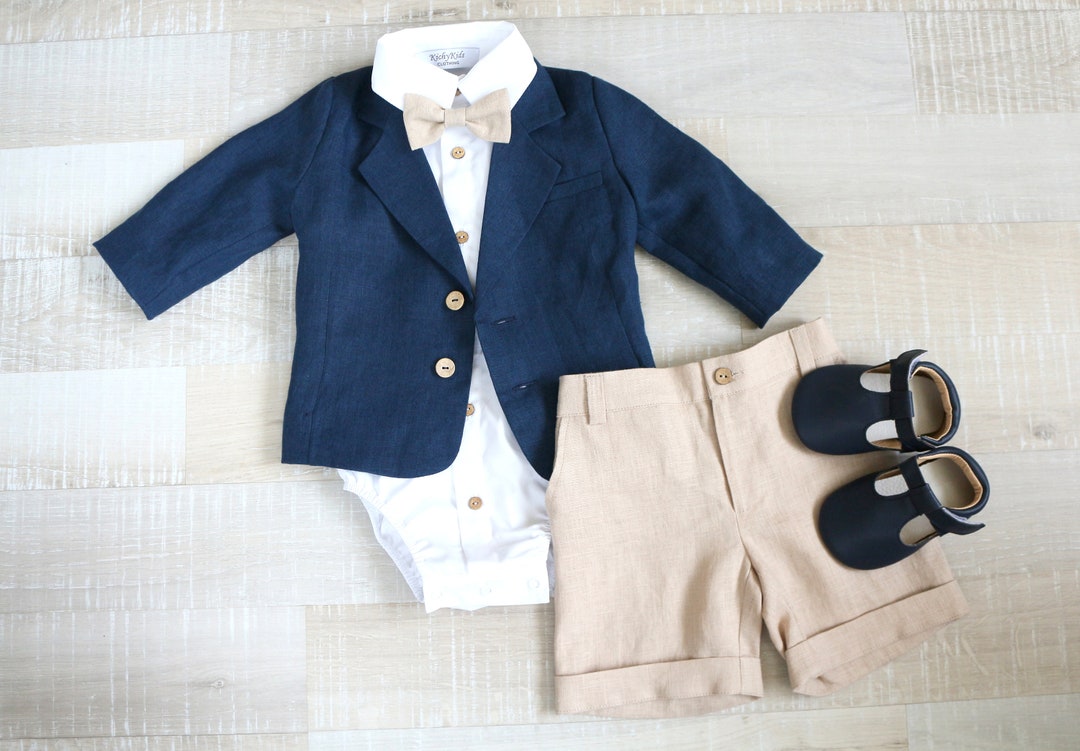 Baby Boy Blazer Suit Set A, Bermudas Shorts, Shirt Etsy