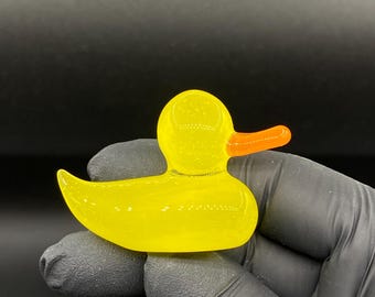 Figura de pato de cristal
