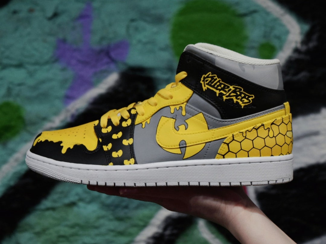 Hand Painted Killer Bees Custom Jordan 1 Etsy