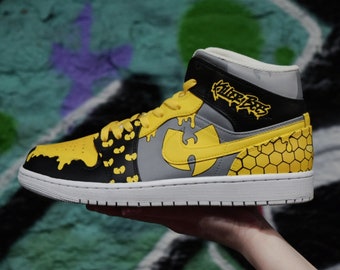 Hand painted Killer Bees custom Jordan 1