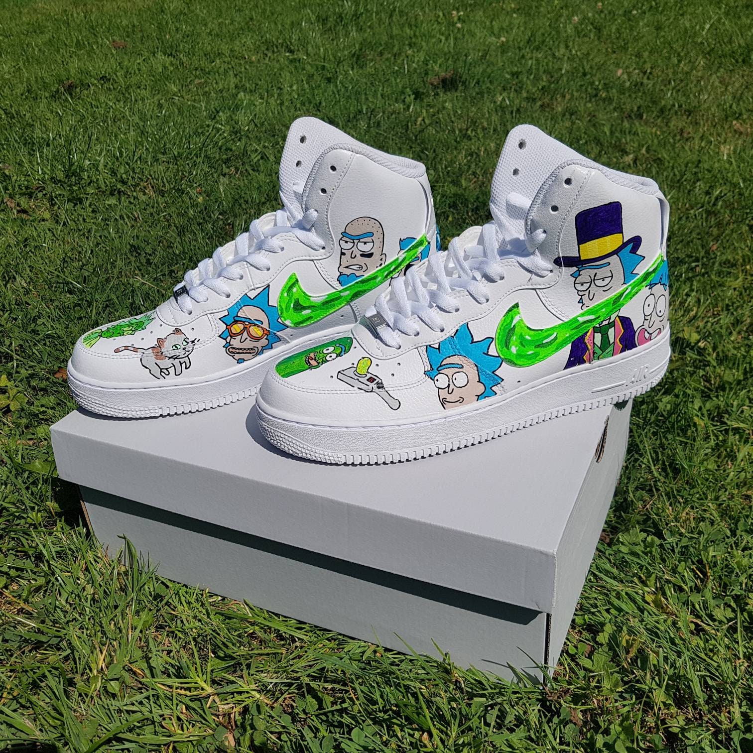 Rick And Morty Custom Shoes Air Force 1 - Rick n morty custom Air Force ones / Hey there gymshoe