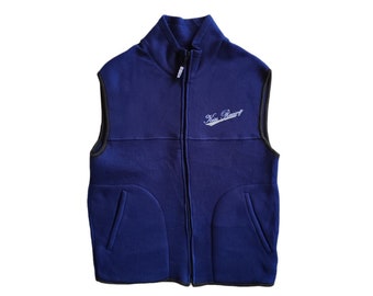Kiss Racing Team Japan Fleece Sleeveless vest size Medium 90s 1990s Vintage warm Outdoor Sweater