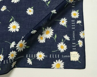 Satin Square Silk Feeli vintage seamless pattern daisy chamomile flowers Fashion Pattern silk scarf for Women/Mens Necktie Bandanas