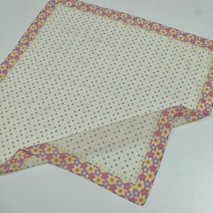 Vintage CELINE 90s cotton Large handkerchief 22 x 21.5 Inches bandana Polka Dot Floral Logo Luxury Motive pocketsquare Mini scarf