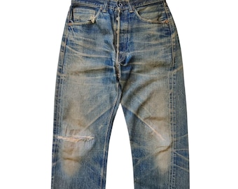【美品】 W32 LEVI’S 55501 501XX selvedge LEVI'S(リーバイス) 501XX 55年復刻モデルデニムパンツ55501