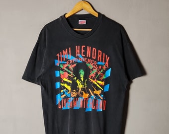 Rare 90s Jimi Hendrix Experience Live at Winterland Vintage T shirt size Large 1990s Classic Rock n Roll Guitarist band Rock Tees