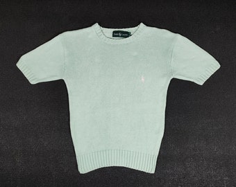 Vintage Polo Ralph Lauren Knit Sweater size Medium Ladies Womens Polo Pony Cotton Knit Jumper