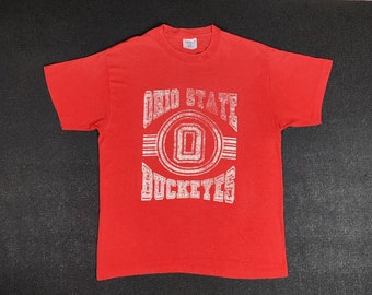 80s Ohio State Buckeyes Vintage T Shirt size L 1980s American Classic Sports Ohio State University NCAA shirt