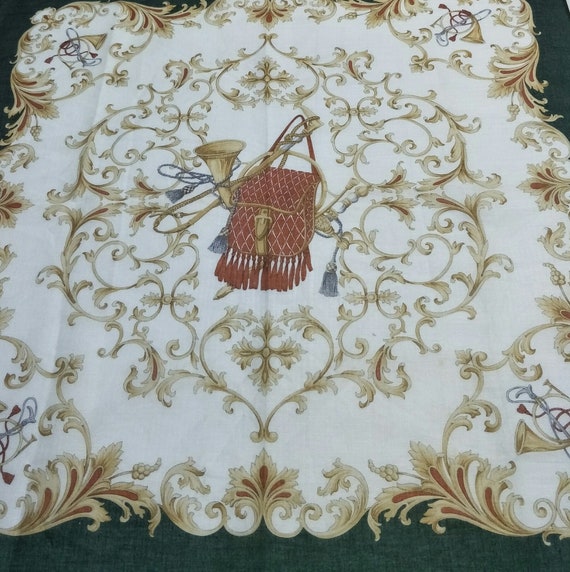 Vintage CELINE 90s cotton handkerchief 18 x 18 In… - image 5