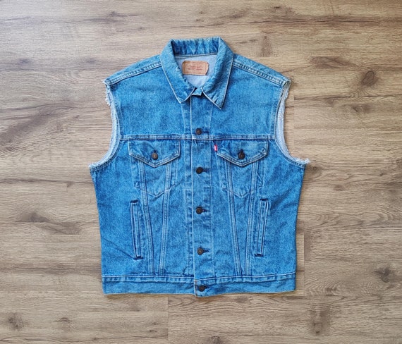 80s Levi's 70506-0217 Type 3 Sleeveless Denim Vintage Grunge 80s Levi's 70506-0217 Type 3 Sleeveless Denim Vintage Grunge