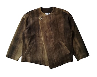Comme Ca Du Mode Men Vintage 90s Japan Leather Jacket Size 3