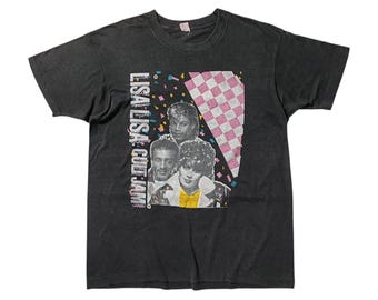 Rare 1987 Lisa Lisa And Cult Jam Spanish Fly Tour Vintage T shirt size M to L 1980s Classic Dance Electronic Disco Pop Concert 80s Tees