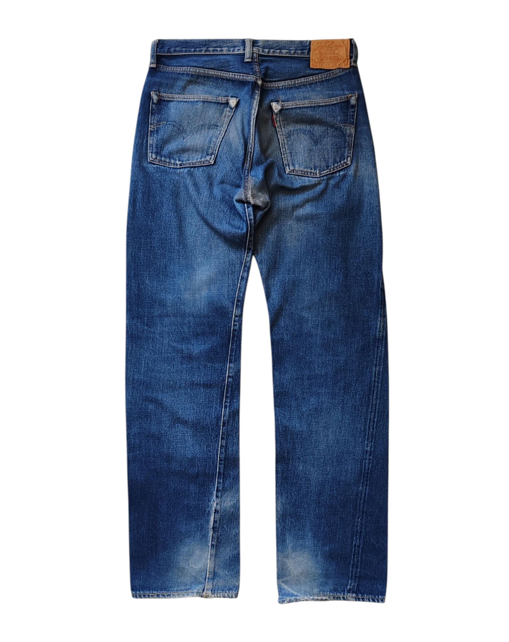 LEVI’S 501XX 1955Model 55501-0014 W34L36 Levi's 501XX Lot 55501 1955 Reissue W32 L36 Distressed Denim