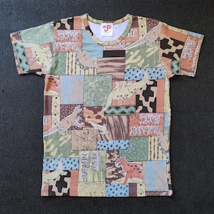 Vintage 1992 Jurassic Park All Over Print Kids Youth T shirt 150 Japan 1990s 92 Jurassic World Dinosaur Movie Horror OVP shirt