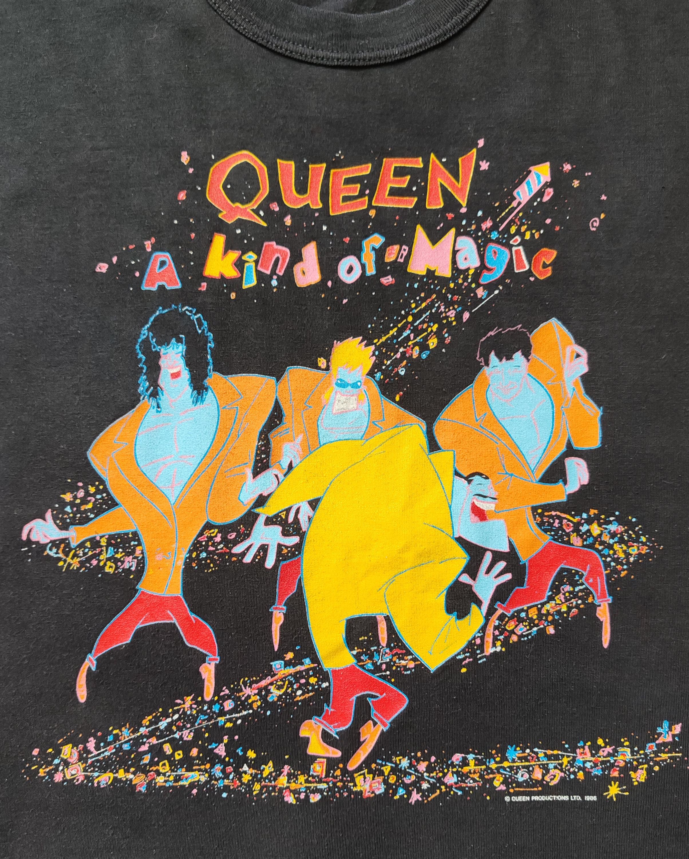 Rare 1986 QUEEN A Kind of Magic European Tour Vintage T Shirt Size 