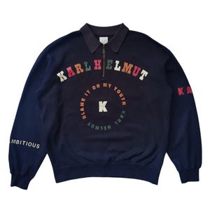 トップス Karl Helmut archive patch logo vest y2k Rare!!! Vintage 90'S KARL HELMUT CLASSIC Design Bomber Jacket With