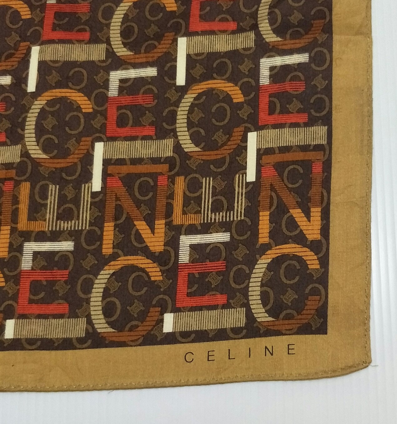 Vintage CELINE 90s Cotton Large Handkerchief 22 X 22 Inches Vintage CELINE 90s Cotton Large Handkerchief 22 X 22 Inches