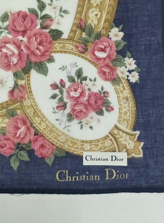 Vintage Christian Dior Floral motive luxury cotto… - image 4