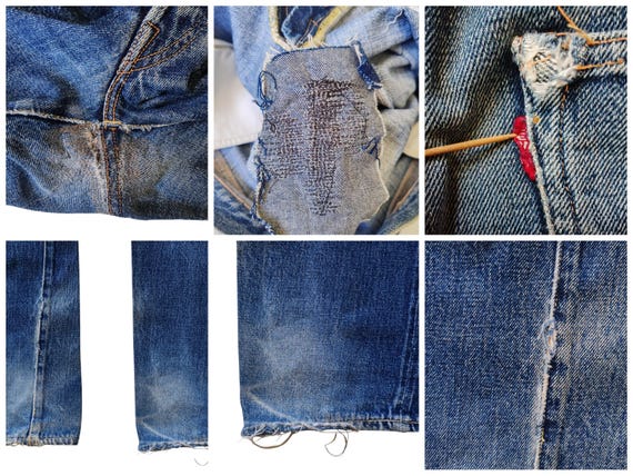 LEVI’S / 55501 501XX selvedge denim 1955 501® Original Fit Selvedge Men's Jeans - Dark Wash