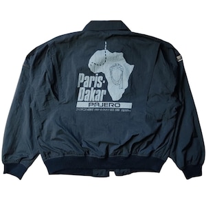 1988 MITsubishi Montero Pajero Kundgebung Dakar Vintage Jacke Größe Large 1980er Jahre 1988-89 Motorsport Ralliart JDM Logo Windbreaker
