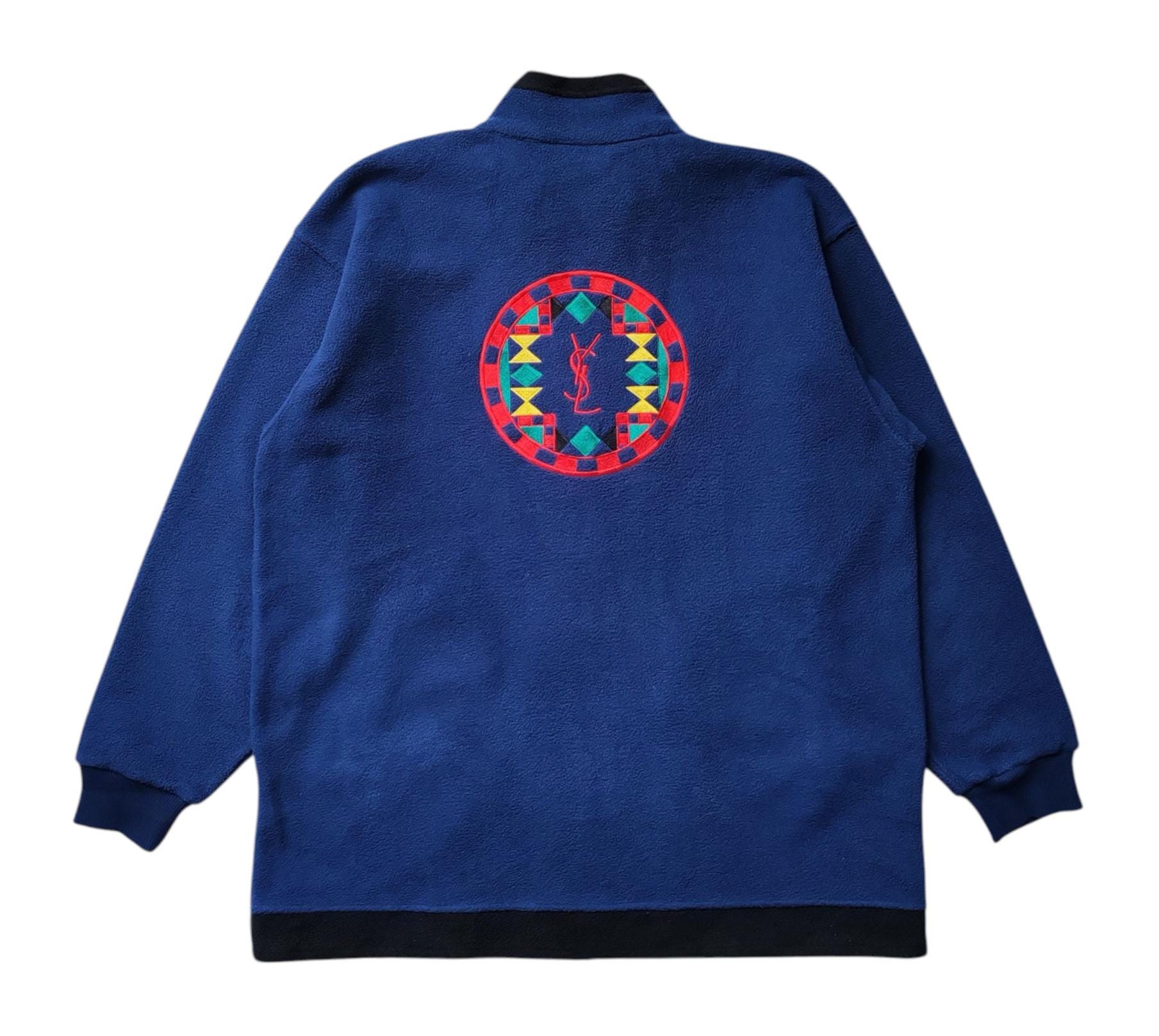 【稀少】90s YSLイヴサンローラン　ヴィンテージ　ハーフジップセーター　M os-fre-57669_002.jpg