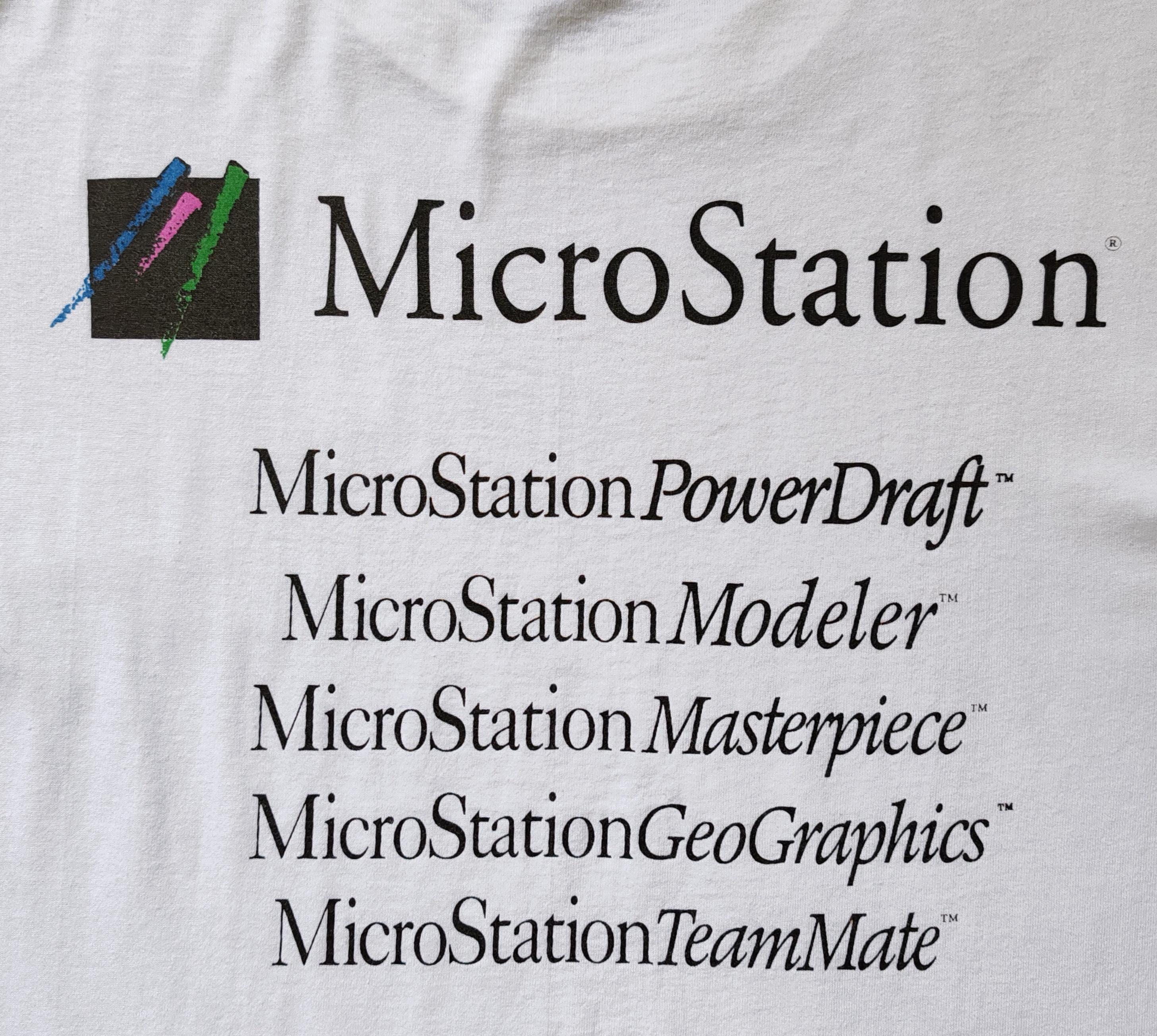 ヴィンテージ 90 年代 Microstation Bentley T シャツ ミディアム 1990 