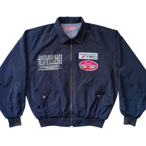 TRD Toyota Racing Development Automotive Vintage Jacket size Large 1990s 90s Motorsport Ralliart Nismo Japanese Car JDM Logo Windbreaker