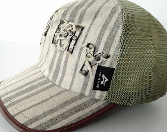 AVIREX Army distressed style Military brand baseball cap | Vintage 90s Streetwear 1990s promo trucker basketball cap