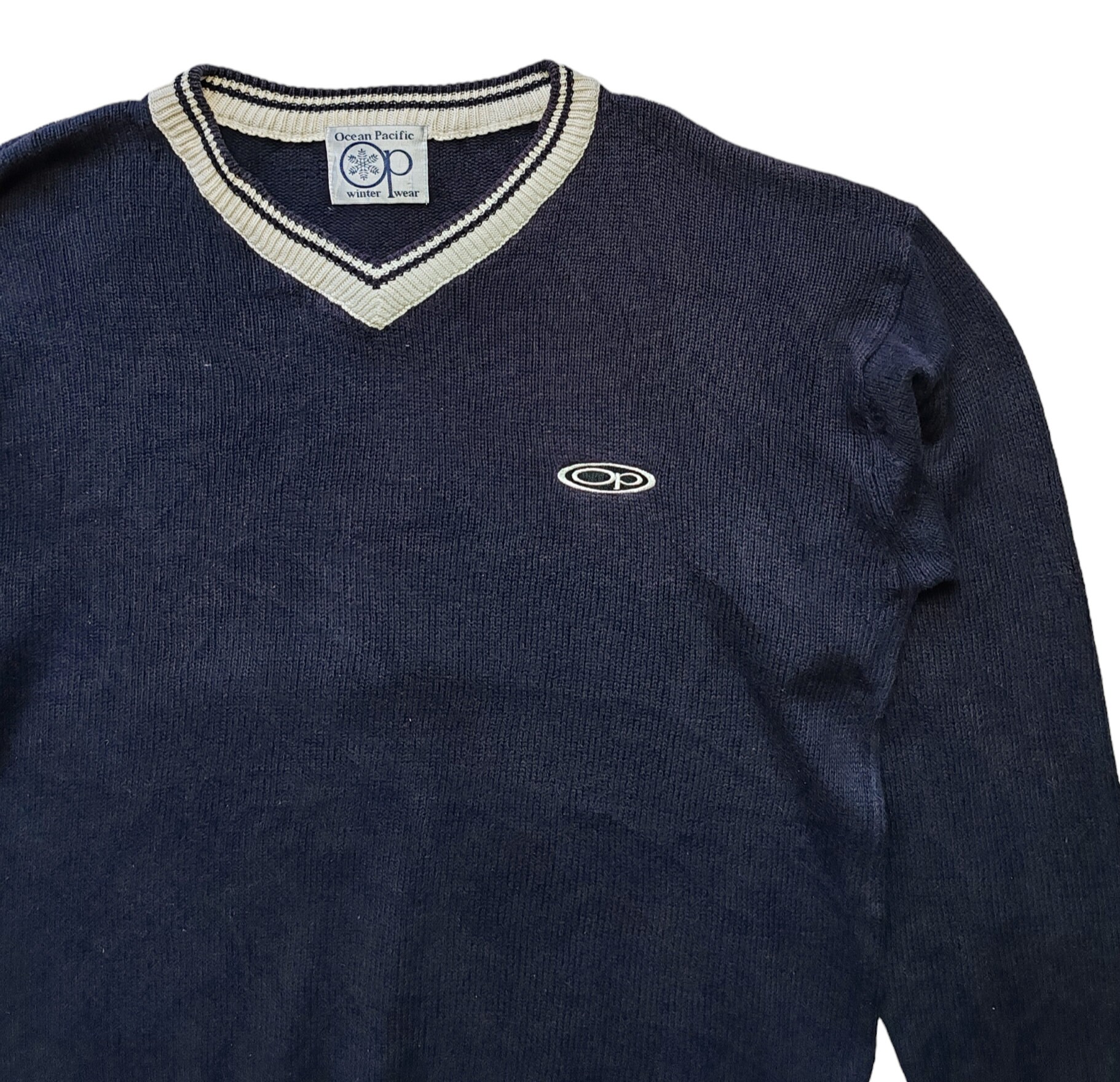 Vintage Ocean Pacific Winter Wear Knit Sweater Size Large 1990s 