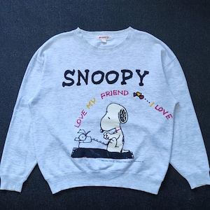 90s Snoopy Vintage Sweatshirt size Medium  1990s Cute Cartoon Dog Movie Pullover Sweater