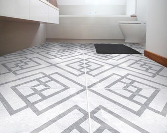 Floor Tile Stickers decals  for Kitchen , Bathroom PACK OF 12 - Geo36