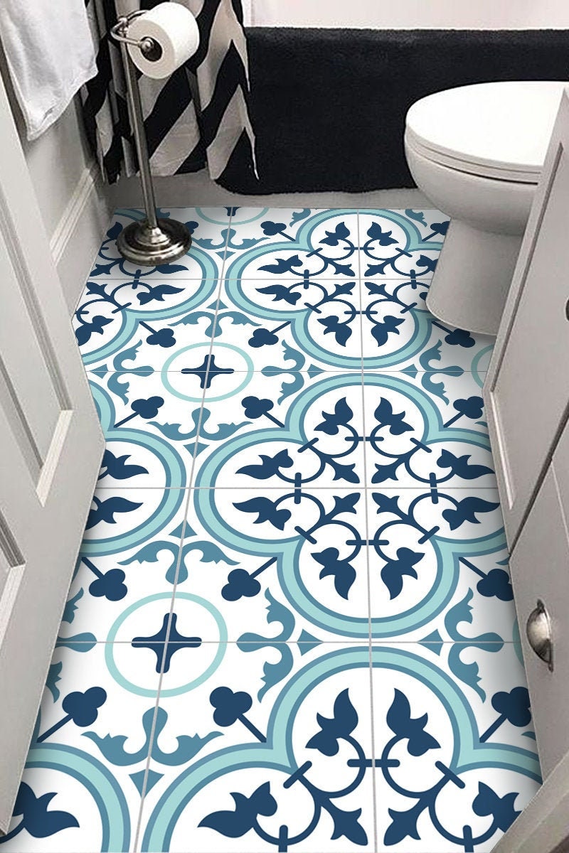 Floor Vinyl Tile Stickers Decals for Kitchen Bathroom PACK Etsy