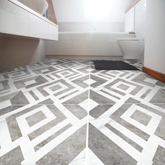 Floor Tile Stickers Decals For Kitchen Bathroom Pack Of 12 Etsy