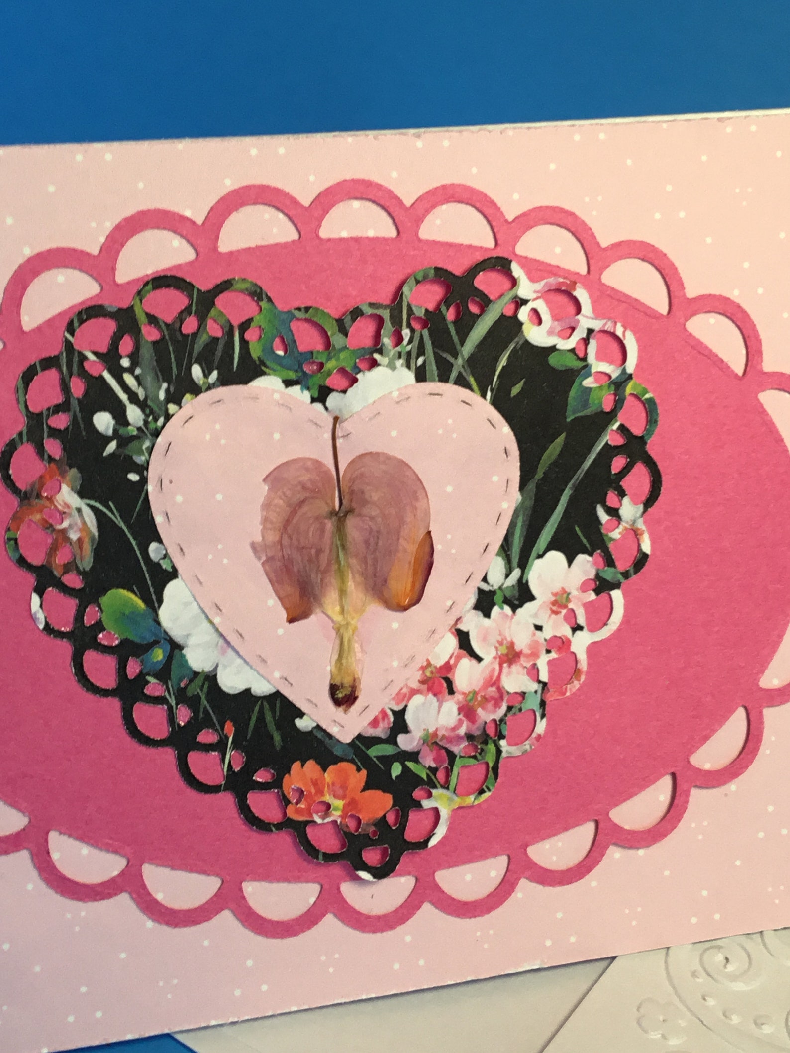 REAL BLEEDING HEART card Etsy