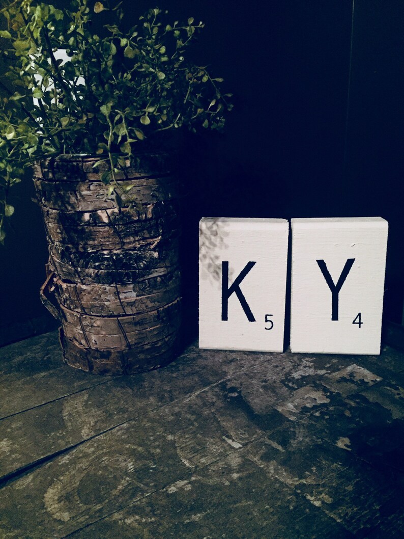 Scrabble Letters Sign Custom Wood Signs Home Decor Sign Etsy