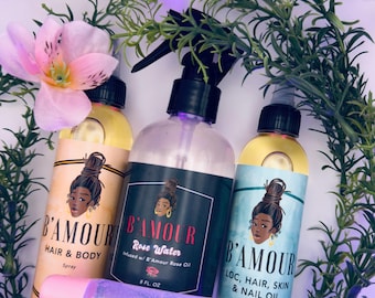 Deluxe B'amour Kit: Rose Water, Oils & Mystery Gloss