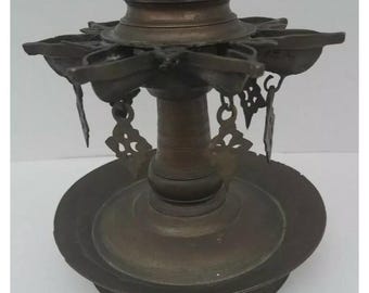 Antique Brass Oil Lamp Burners Lot of 5 One Queen & One Atwood