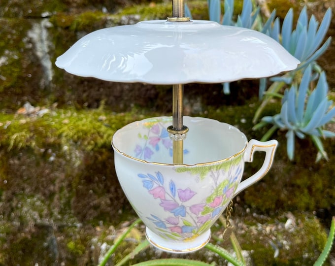 Bumbershoot Tea Cup Bird Feeder 1930s Vintage ENGLISH TEA CUP Etsy