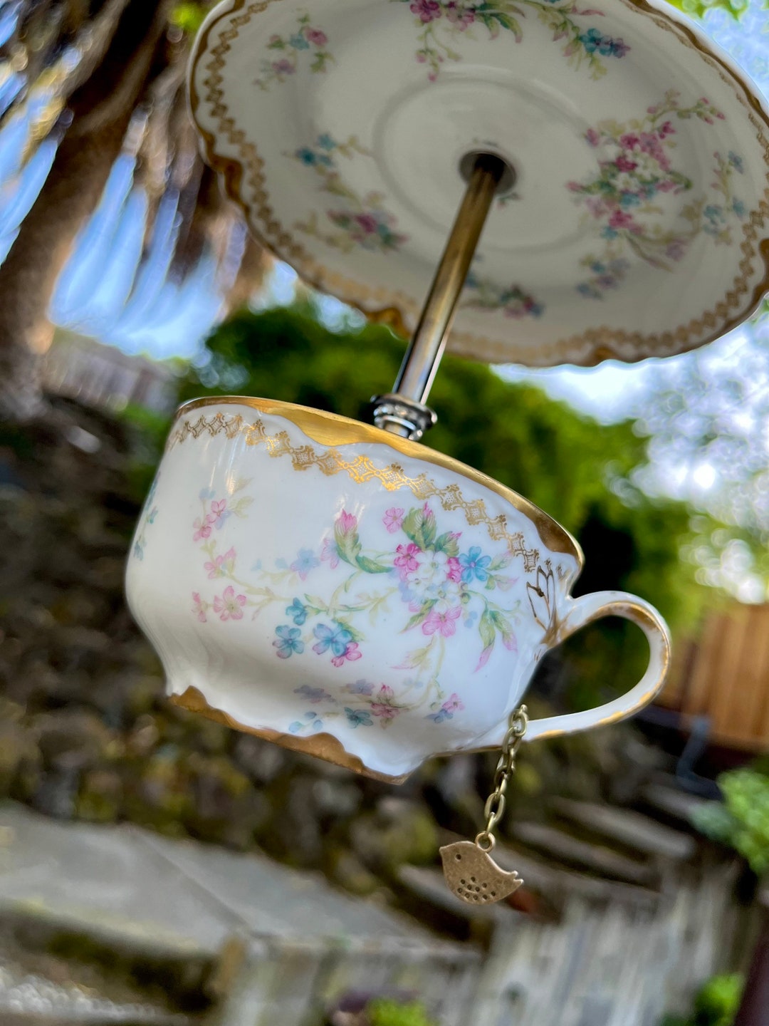 Bumbershoot Tea Cup Bird Feeder 1920s Haviland Limoges TEA Etsy