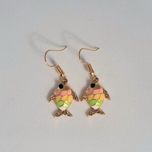Rainbow Fish Earring