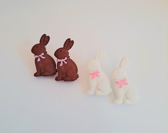 Chocolate Bunny Earrings