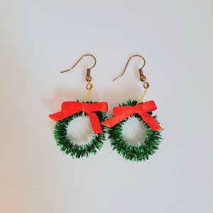 Christmas Wreath Earrings