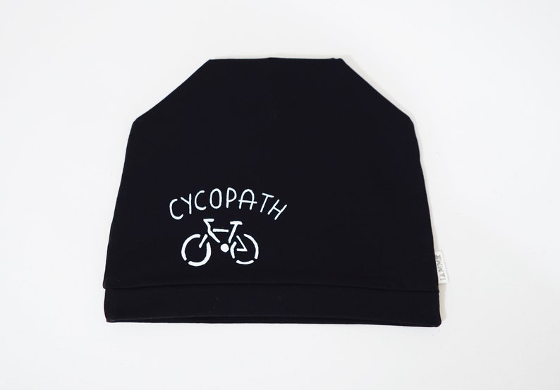 Lightweight cycling cap Handmade hat for men Men/'s beanie hat Cycle gift for men Unisex slouchy hats Black beanie hat
