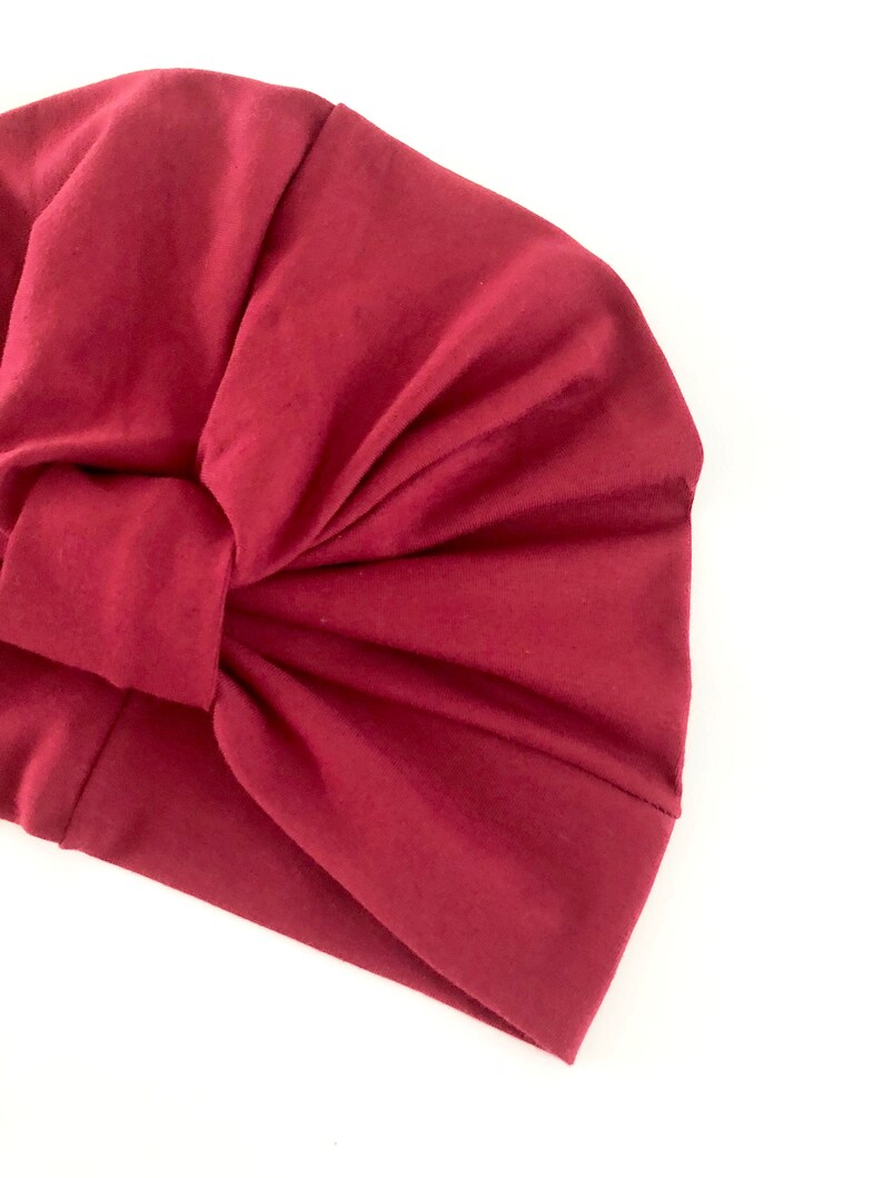 Maroon Top Knot Turban Hat for Women Red Head Wrap Turban Etsy