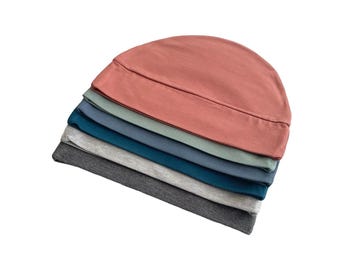 BAMBOO BEANIE CAP | Handmade Bamboo Jersey Snug Sleep Beanie Hat - Soft, Breathable, and Eco-Friendly Headwear for Everyday Chemo Hair Wrap