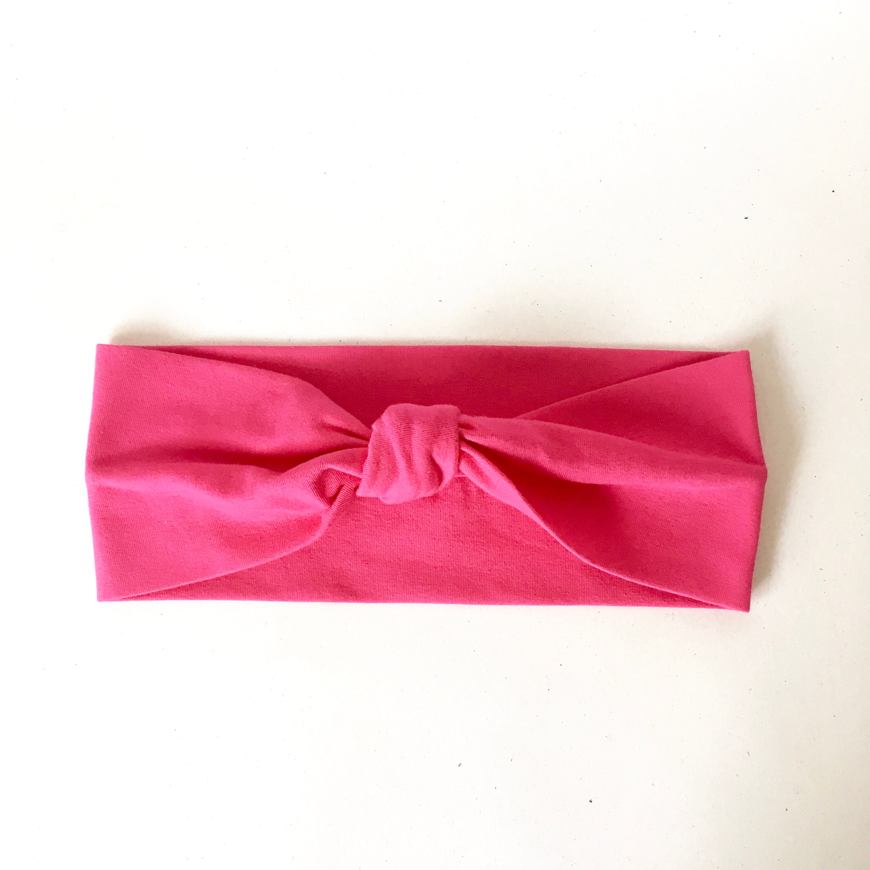 Pink Top Knot Headband Bright Turban Head Wrap Fuchsia | Etsy