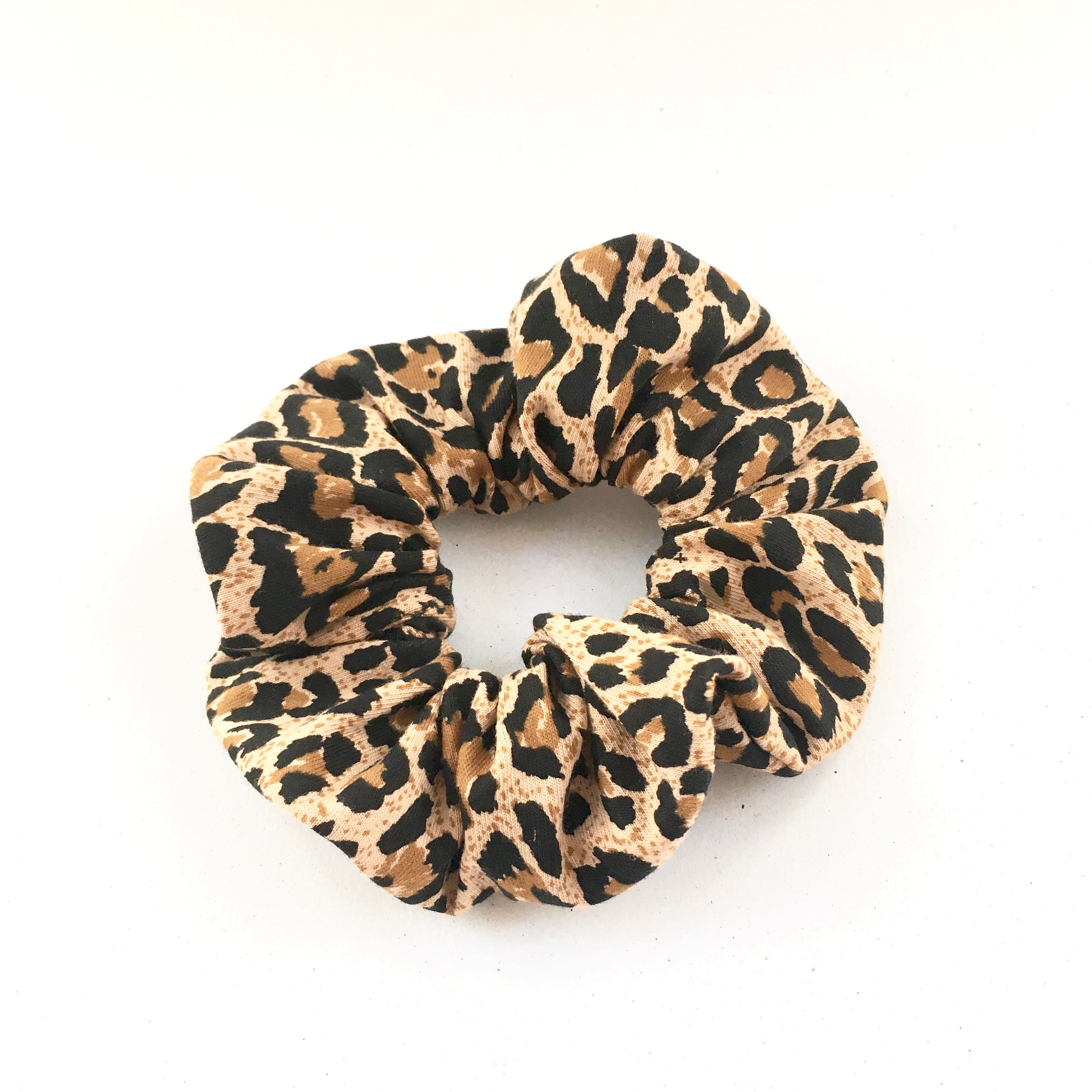 Leopard Hair Scrunchie Cotton Scrunchy Animal Print | Etsy